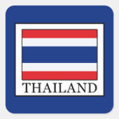 Thailand Quadratischer Aufkleber (Vorderseite)