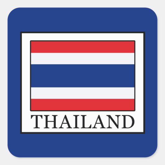 Thailand Quadratischer Aufkleber (Vorderseite)