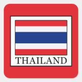Thailand Quadratischer Aufkleber (Vorderseite)