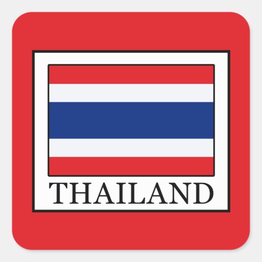 Thailand Quadratischer Aufkleber (Vorderseite)