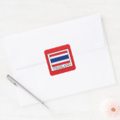 Thailand Quadratischer Aufkleber (Umschlag)
