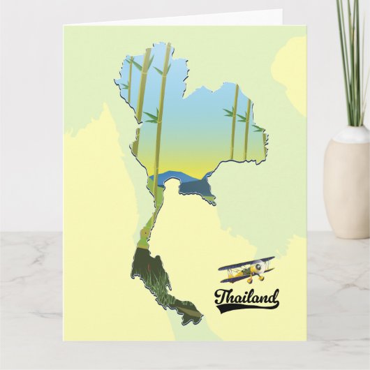 Thailand Reiseplan Karte (Vorderseite)