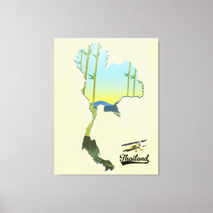 Thailand Reiseplan Leinwanddruck