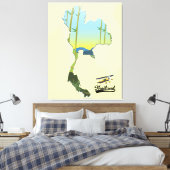 Thailand Reiseplan Leinwanddruck (Insitu (Schlafzimmer))