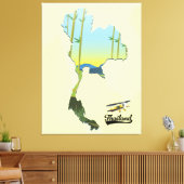 Thailand Reiseplan Leinwanddruck (Insitu (Wohnzimmer))