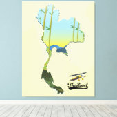Thailand Reiseplan Leinwanddruck (Insitu (Holzboden))