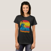 Thailand Retro Throwback Surf & Thai Beach Souveni T-Shirt (Vorne ganz)