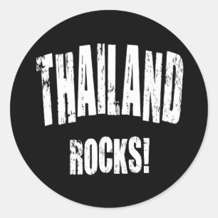 Thailand Rocks! Runder Aufkleber