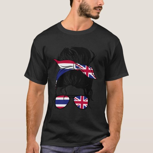 Thailand Roots Half Britisches halb thailändisches T-Shirt (Vorderseite)