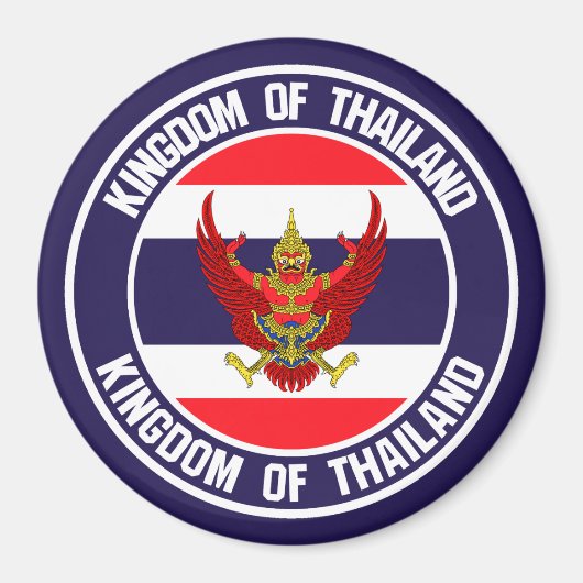 Thailand-RundEmblem Magnet (Vorne)
