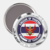 Thailand-RundEmblem Magnet (Vorderseite/Rückseite)