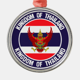 Thailand-RundEmblem Ornament Aus Metall