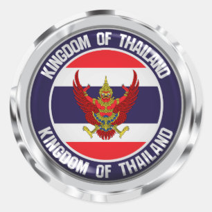 Thailand-RundEmblem Runder Aufkleber
