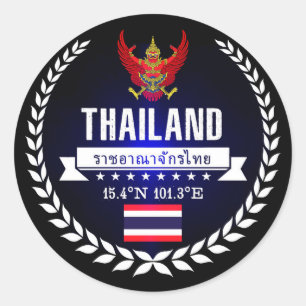 Thailand Runder Aufkleber