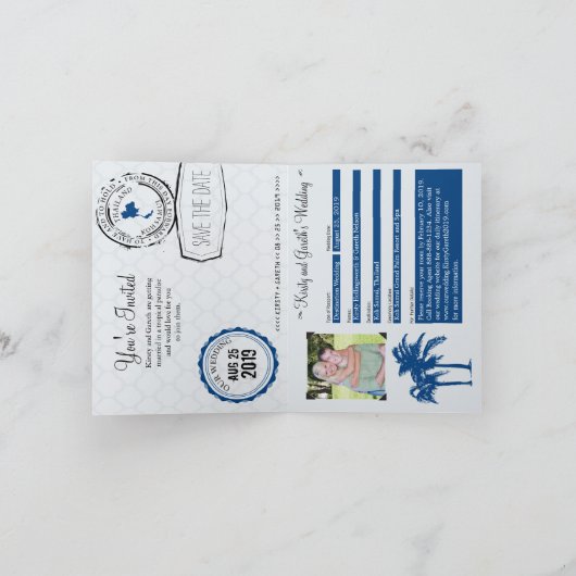 Thailand Save the Date Passport | Hochzeit Einladung (Innenseite)