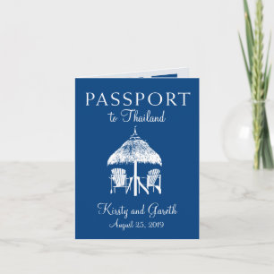 Thailand Save the Date Reisepass   Hochzeit Einladung