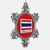 Thailand Schneeflocken Zinn-Ornament (Links)
