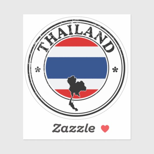 Thailand Seal Sticker Round Flag For Laptop Book (Blatt)