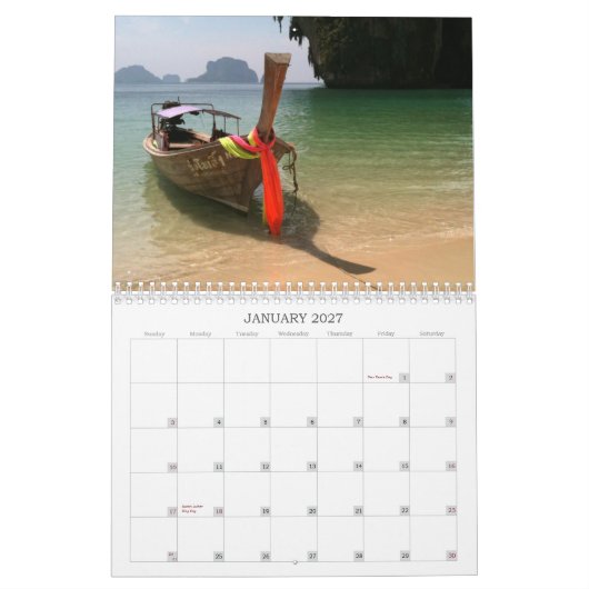 Thailand setzt Kalender 2012 auf den Strand (Jan 2027)
