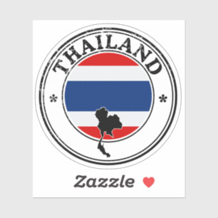 Thailand-Siegel-Aufkleber Runde Flagge für Laptop Aufkleber