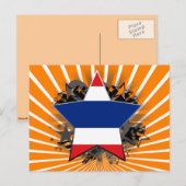 Thailand Stern Postkarte (Vorne/Hinten)