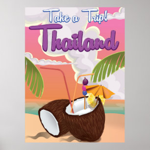 Thailand-Strandferienplakat Poster