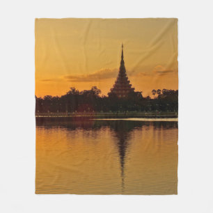 Thailand - sunset in Khon Kaen Fleecedecke