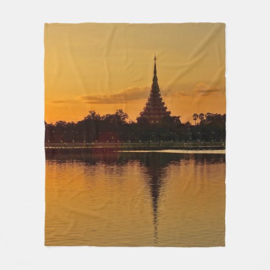 Thailand - sunset in Khon Kaen Fleecedecke (Vorderseite)