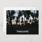 Thailand Sunset Palm Trees Foto Postkarte (Vorne/Hinten)
