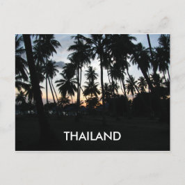 Thailand Sunset Palm Trees Foto Postkarte