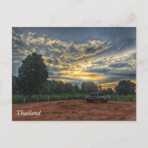 Thailand Sunset Postkarte