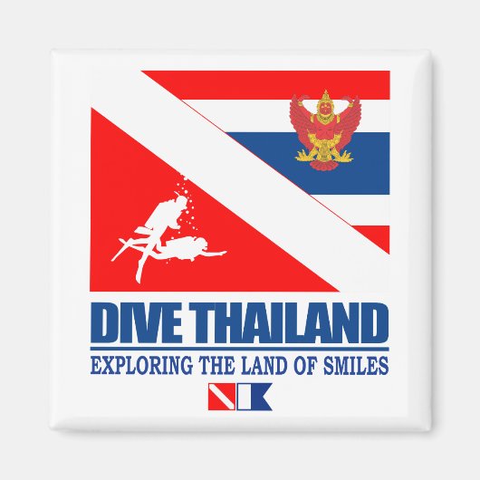 Thailand tauchen (sq) magnet (Vorne)