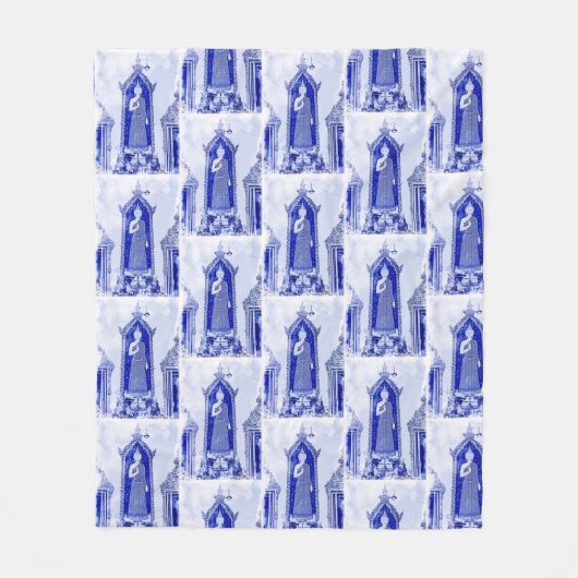 Thailand Temple Art Version Fleecedecke (Vorderseite)