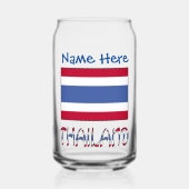 Thailand Thai Flag Blue Personalisiert Dosenglas (Vorderseite)