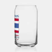 Thailand Thai Flag Blue Personalisiert Dosenglas (Links)