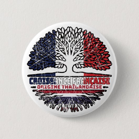 Thailand Thai Französisch Frankreich Baum Wurzeln  Button (Vorderseite)