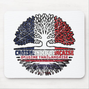 Thailand Thai Französisch Frankreich Baumwurzeln F Mousepad