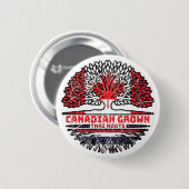 Thailand Thai Kanada Tree Roots Flag Button (Vorne & Hinten)