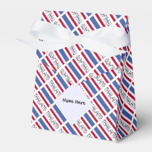 Thailand Thailändische Flagge Kacheln Personalisie Geschenkschachtel