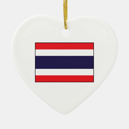 Thailand - thailändische Flagge Keramikornament (Vorne)