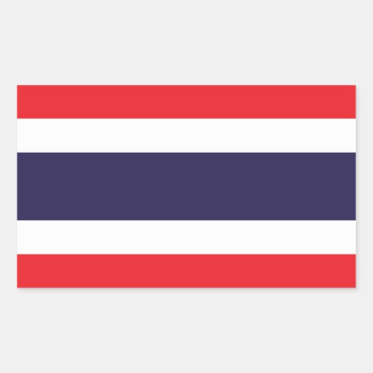 Thailand - Thailändische Flagge Rechteckiger Aufkleber (Vorderseite)