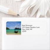 Thailand Travel Beach Foto mit Fischerboot (Insitu)