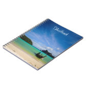 Thailand Travel Beach Foto mit Fischerboot Notizblock (Linke Seite)