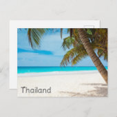 Thailand Tropical Beach Ocean Palm Trevel Postkarte (Vorne/Hinten)