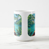 Thailand Tropical Island Long Schwanz Boat Vintag Kaffeetasse (Mittel)
