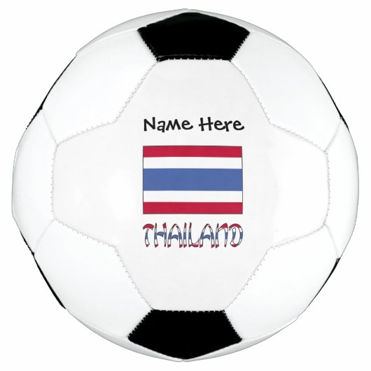 Thailand und Thailändische Flagge Personalisiert Fußball (Vorderseite)