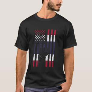 Thailand USA Thai Stolz Thai Flagge Handfist Thai T-Shirt