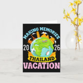 Thailand Vacation 2026 Travel Making Memories Fami Karte (Gelbe Blume)