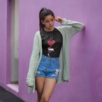 Thailand Vertical I Liebe Thai Flag Karte Frauen T-Shirt