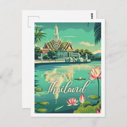 Thailand Vintag Berühmter Reiseort Postkarte (Vorne/Hinten)